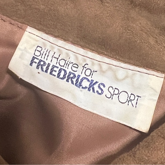 Vtg Bill Haire Friedrick's Sport Lamb Suede Button Front Shirt Blouse - Picture 10 of 12